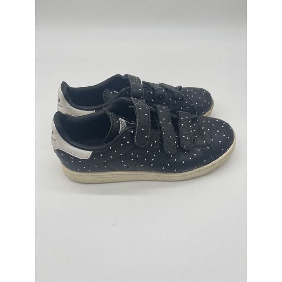 Adidas Stan Smith Sneaker Self Adhesive Straps US Sz 7 Black w Polka dots - Picture 4 of 7